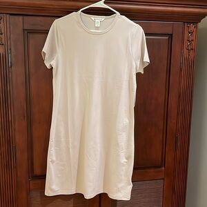 NWT Athleta Essential Tee Dress in light tan, size small